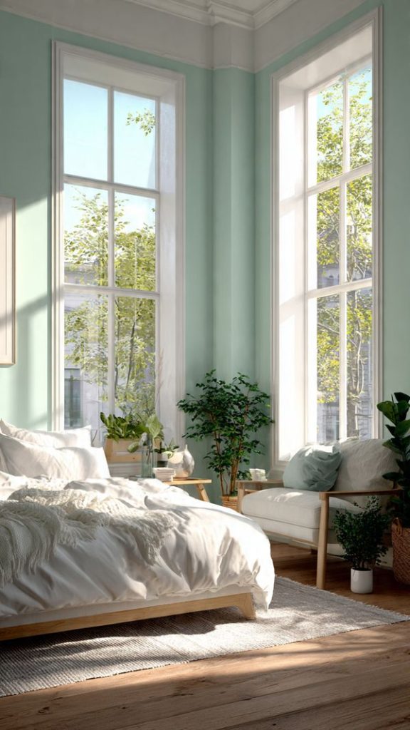 12 Green Bedroom Ideas: Stunning Green Bedroom Walls & Decor for Every Style 2 Soft Mint Green Bedroom Walls