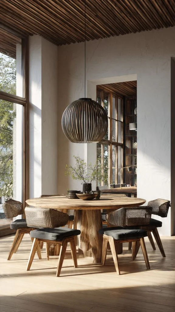 Top 10 Round Dining Table: Modern, Wooden & Stylish Dining Table Ideas 3 Wooden Round Dining Table