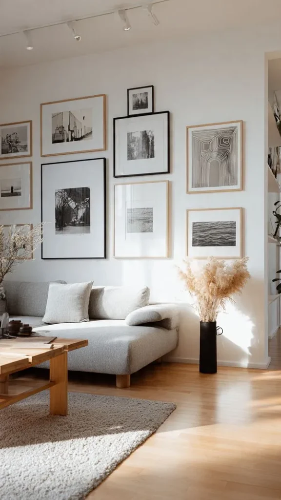 14 Wall Decor Ideas to Transform Your Home: Expert Interior Design Guide 2 Modern living room wall decor ideas with minimalist frames