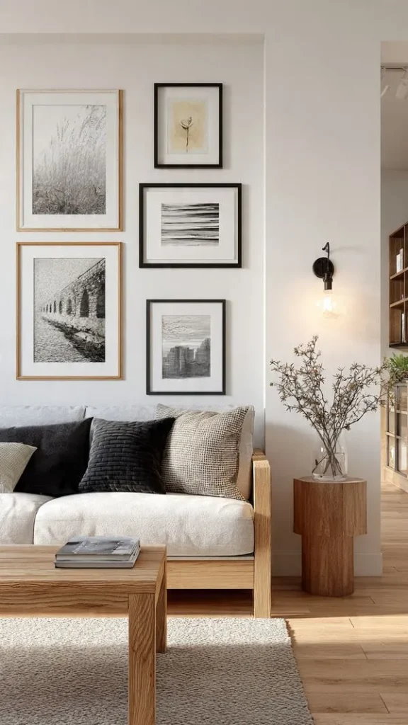 14 Wall Decor Ideas to Transform Your Home: Expert Interior Design Guide 3 Another Modern living room wall decor ideas with minimalist frames