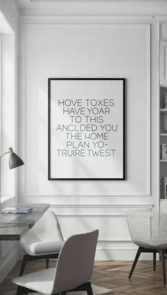 14 Wall Decor Ideas to Transform Your Home: Expert Interior Design Guide 16 Typography wall art with motivational quote in modern home office