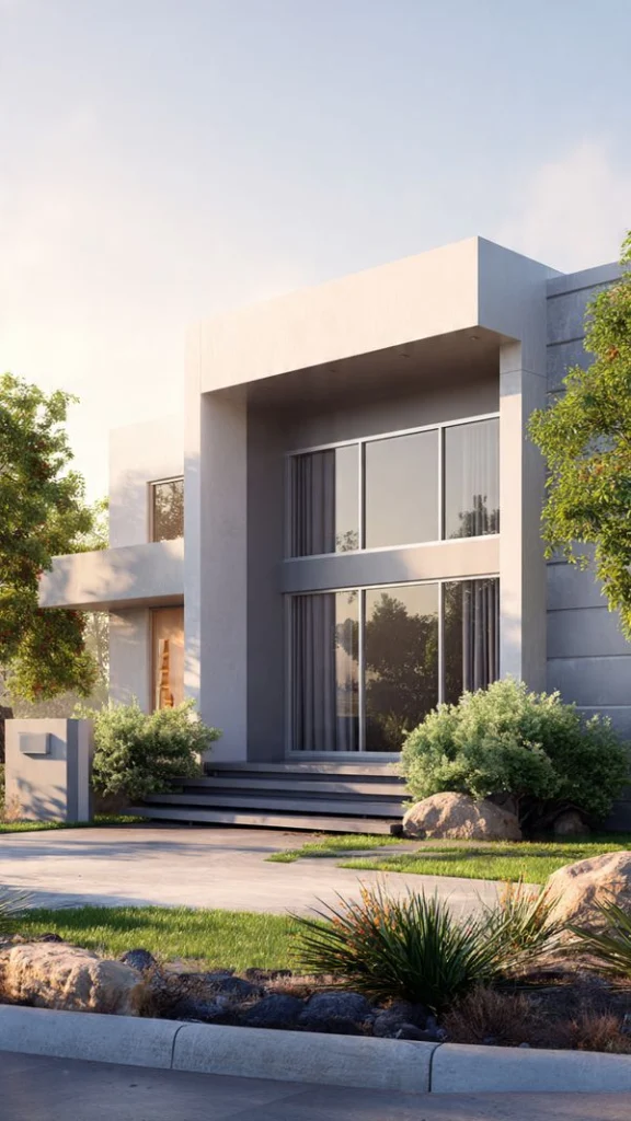 11 Exterior House Colors Ideas: Modern Combinations & Stylish Home Makeover Tips 11 10. Light Gray with White Trim – Clean & Contemporary