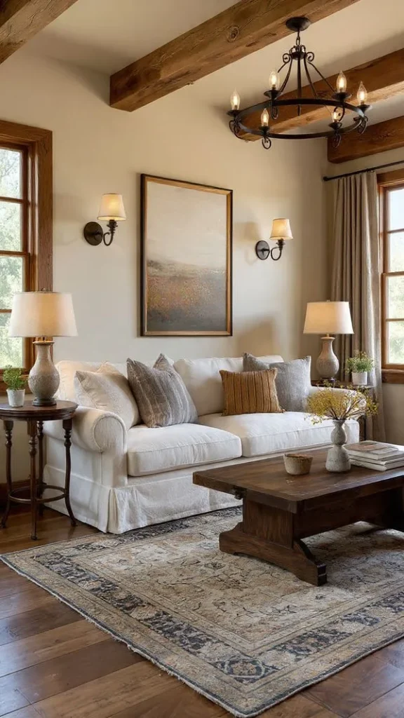 16 Farmhouse Living Room Ideas to Elevate Your Home (Expert Interior Designer Guide) 12 Accent Walls with Shiplap or Wood Paneling