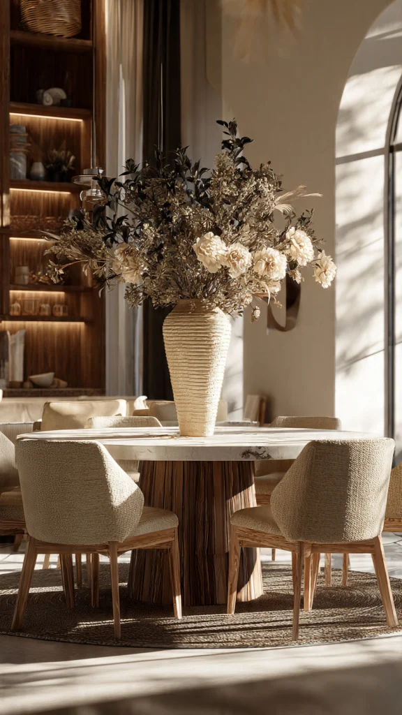 Dining Table Decor: 25+ Stylish Ideas to Transform Your Dining Space 16 Round Dining Table Decor Ideas