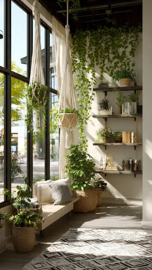 18 Sunroom Decorating Ideas: Transform Your Space into a Sunny Retreat 17 Use Vertical Space — Hanging or Wall-Mounted Decor