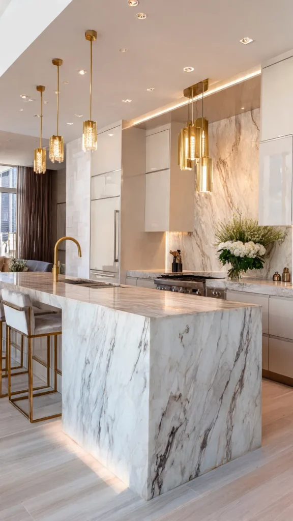 Top 10 Kitchen Backsplash Ideas for a Stylish and Modern Makeover 3 Top 10 Kitchen Backsplash Ideas: 2. Marble Backsplash – Luxury for Modern Kitchens