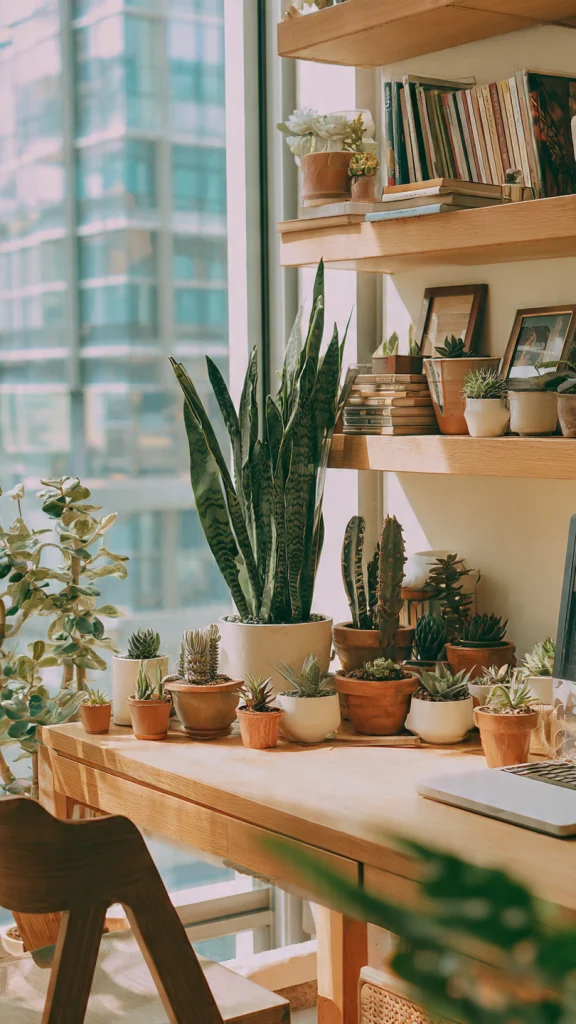 25+ Office Decor Ideas: Modern Office & Home Workspace Inspirations 4 Greenery and Indoor Plants