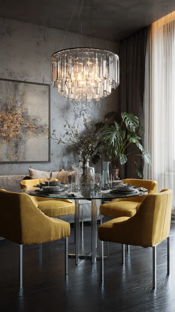 Top 10 Round Dining Table: Modern, Wooden & Stylish Dining Table Ideas 4 Glass Round Dining Table