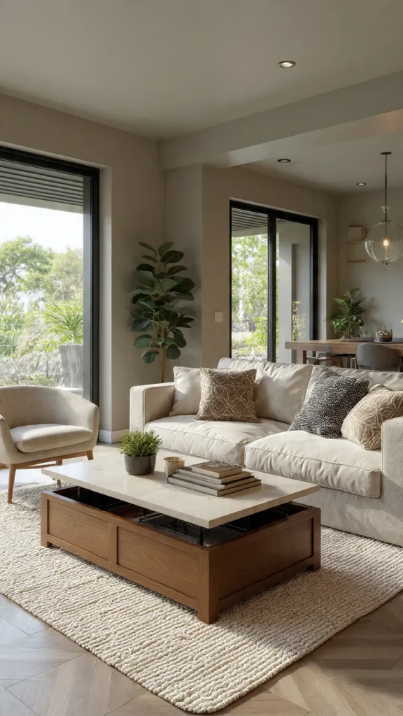 17 Living Room Furniture Ideas to Transform Your Space: Expert Interior Design Guide 3 Multi-Functional Coffee Tables