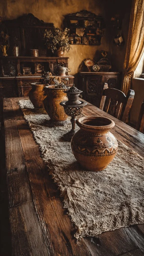Dining Table Decor: 25+ Stylish Ideas to Transform Your Dining Space 24 Rustic Vintage Dining Table Decor Ideas