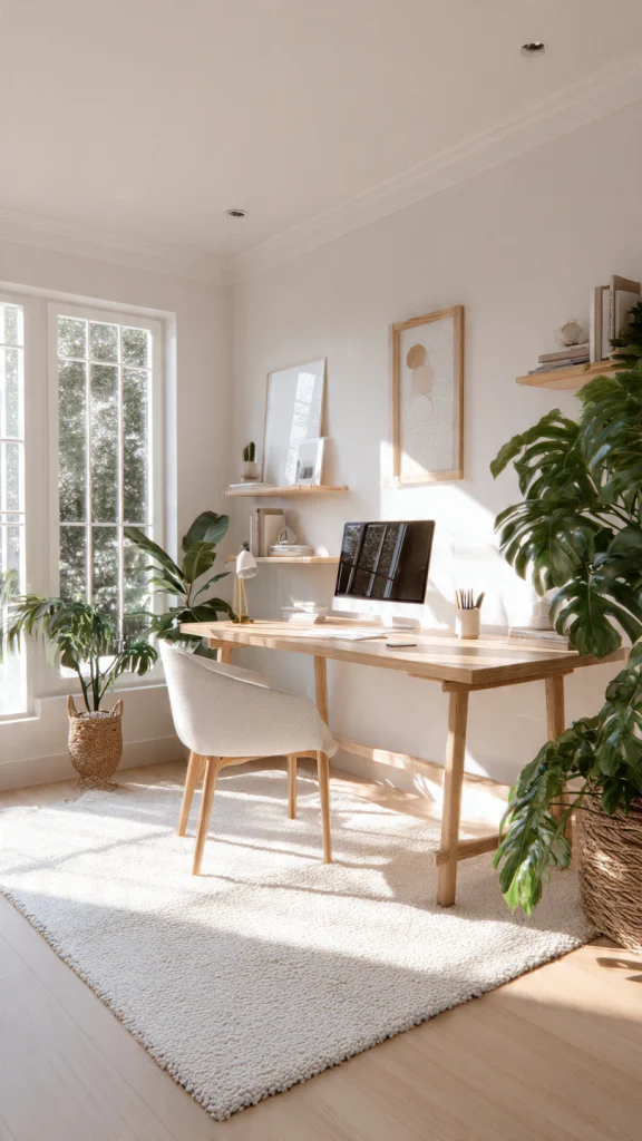 25+ Office Decor Ideas: Modern Office & Home Workspace Inspirations 26 Scandinavian Office Decor Ideas