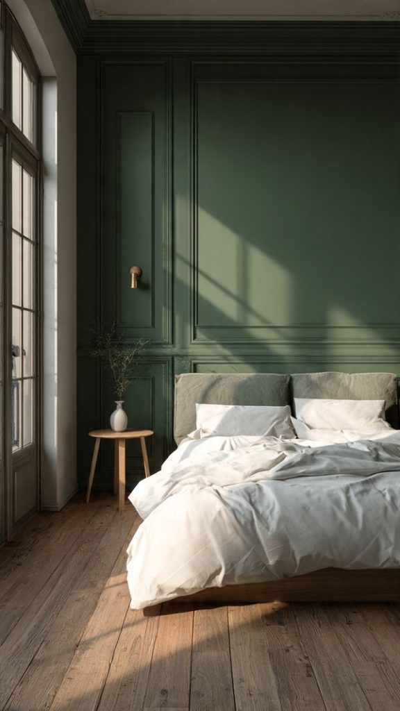 12 Green Bedroom Ideas: Stunning Green Bedroom Walls & Decor for Every Style 4 Two-Tone Green Bedroom Walls