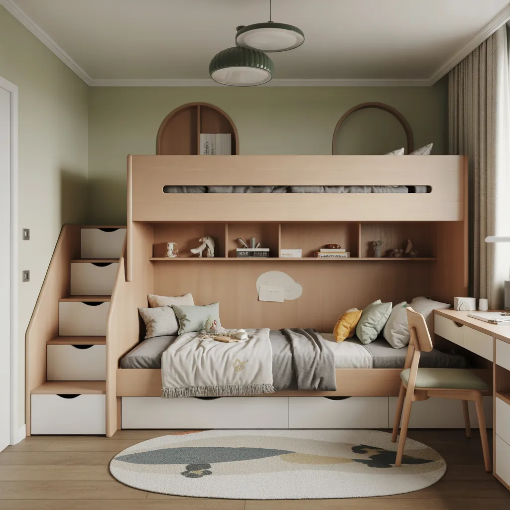 15 Kids Bedroom Ideas: to Make Their Room Creative, Cozy, and Fun 3 Space-Saving Bunk Beds