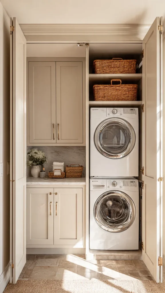 15 Laundry Room Ideas to Transform Your Space (Expert Interior Designer Guide) 4 Cabinets to Conceal Washer