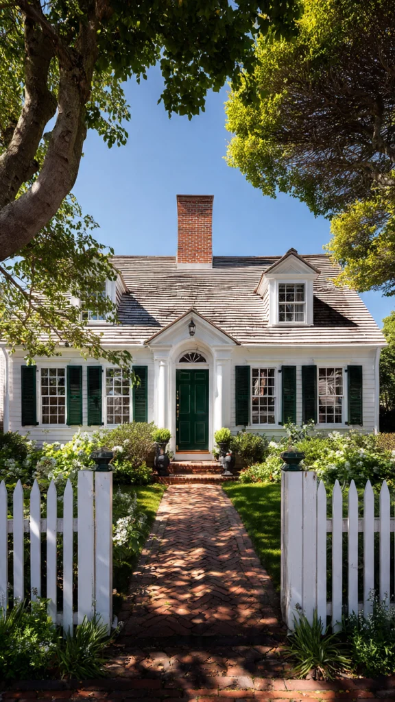 16 Cape Cod House Exterior: Timeless Designs, Colors & Curb Appeal Ideas 4 Symmetrical Cape Cod Design