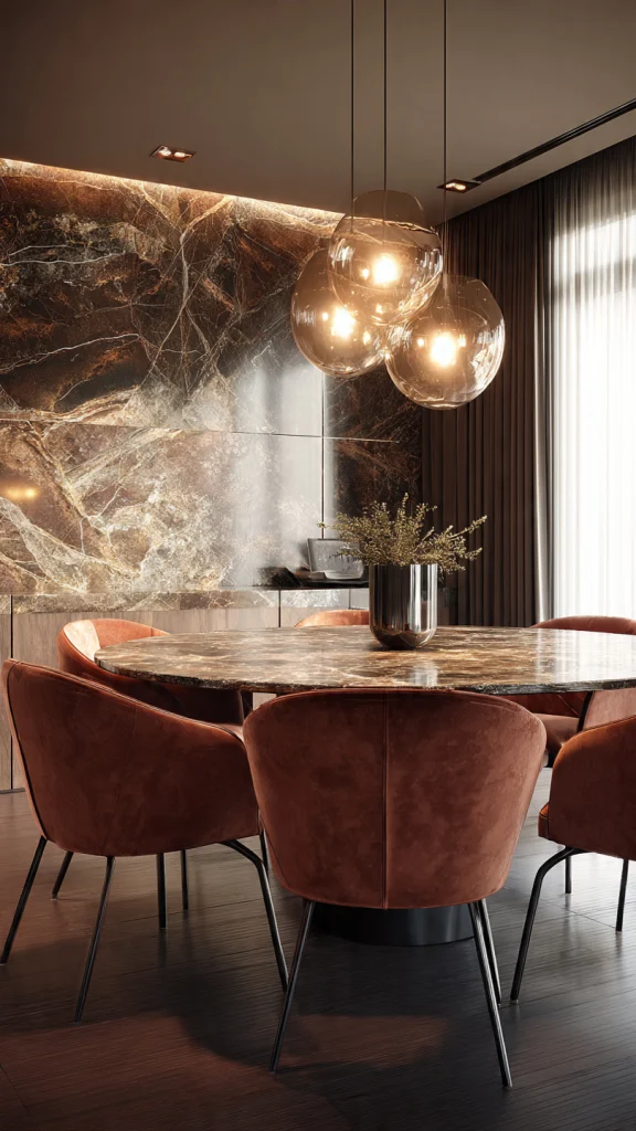 Top 10 Round Dining Table: Modern, Wooden & Stylish Dining Table Ideas 5 Marble Round Dining Table