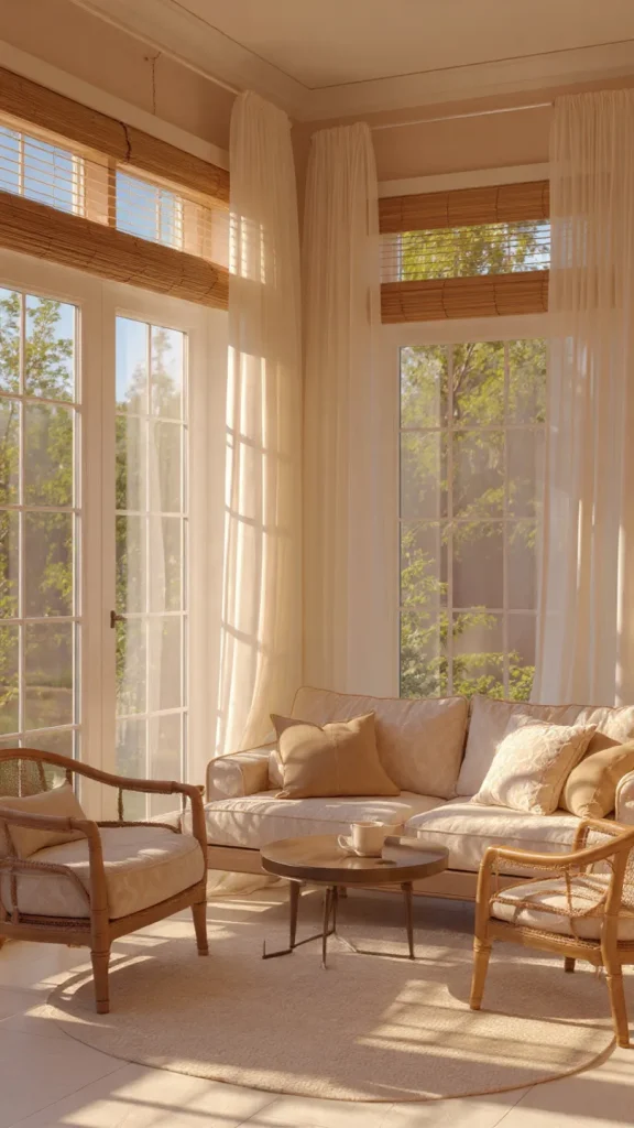 18 Sunroom Decorating Ideas: Transform Your Space into a Sunny Retreat 5 Style Your Windows — Curtains or Shades?