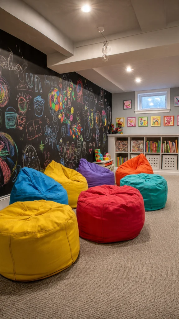 Top 10 Basement Ideas to Transform Your Space into Function, Style & Comfort 6 Basement Kids’ Playroom or Study Area
