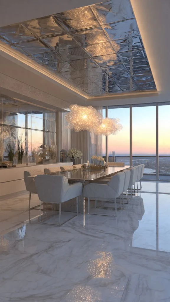 11 Ceiling Ideas to Transform Your Home Interior Elegantly 6 Mirror Ceiling for a Grand Space Effect