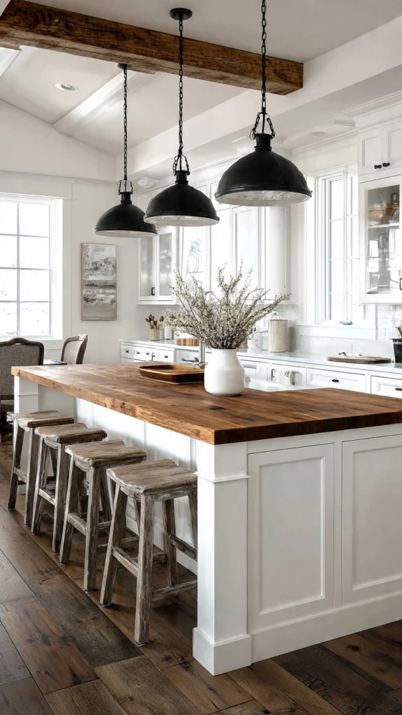15 Farmhouse Kitchen Ideas: Stunning Designs, Colors & Makeover Tips 6 Farmhouse Kitchen Island Ideas