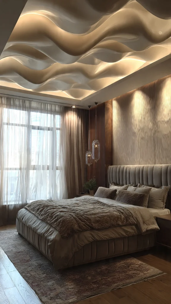 11 Ceiling Ideas to Transform Your Home Interior Elegantly 7 Fabric or Upholstered Stretch Ceiling