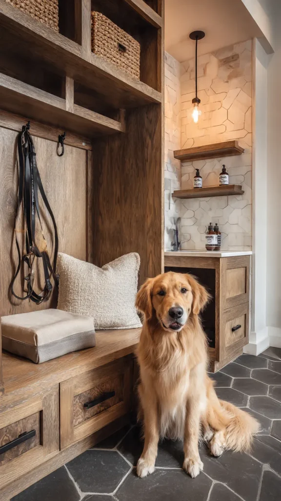 12 Mudroom Ideas Entryway: Stylish, Functional & Space-Saving Designs for Your Home 7 12 mudroom ideas entryway :Pet-Friendly Mudroom Design