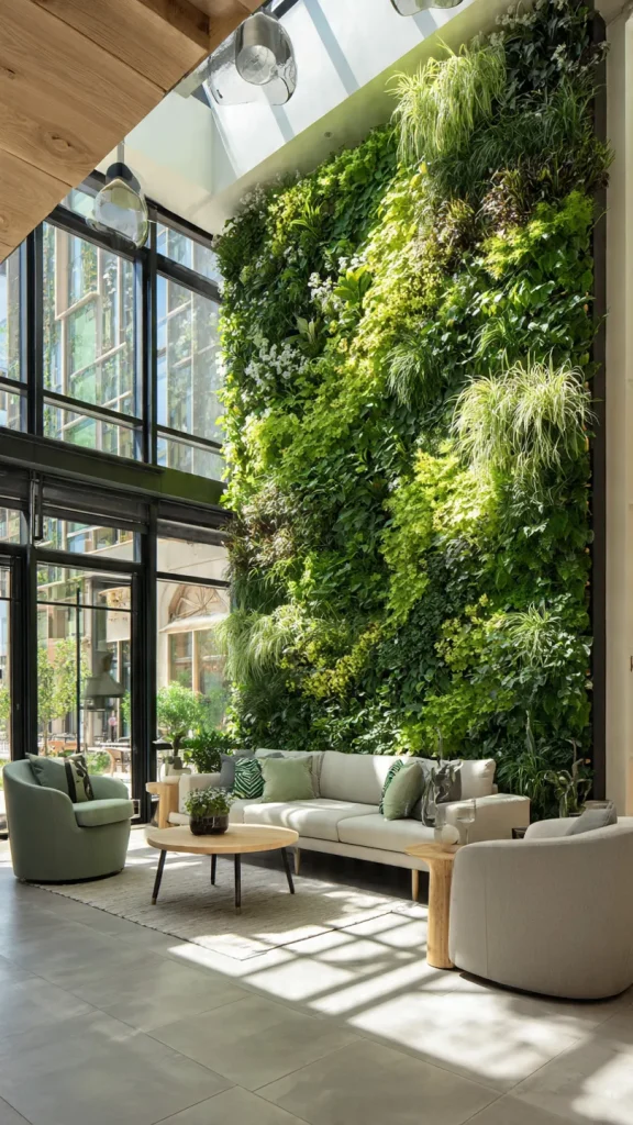 14 Wall Decor Ideas to Transform Your Home: Expert Interior Design Guide 11 Vertical living plant wall in modern bright living room. 2