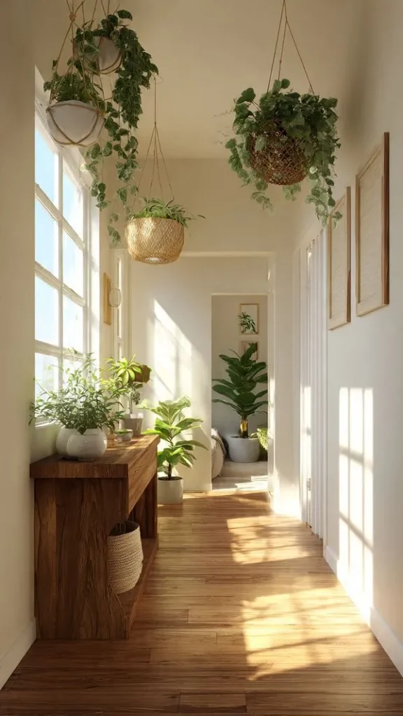 10 Hallway Decorating Ideas: You’ll Wish You Tried Earlier 8 Integrate Plants and Greenery