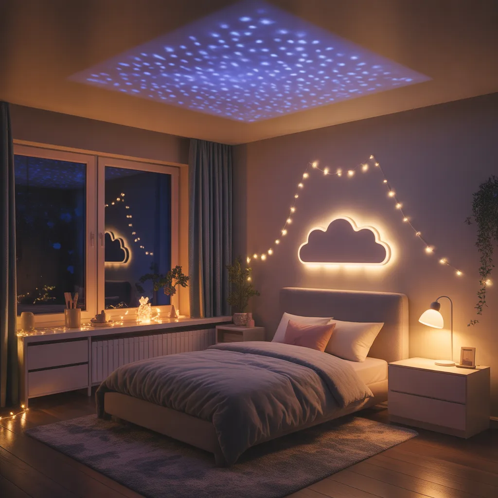 15 Kids Bedroom Ideas: to Make Their Room Creative, Cozy, and Fun 7 7. Add Magical Lighting for a Dreamy Look