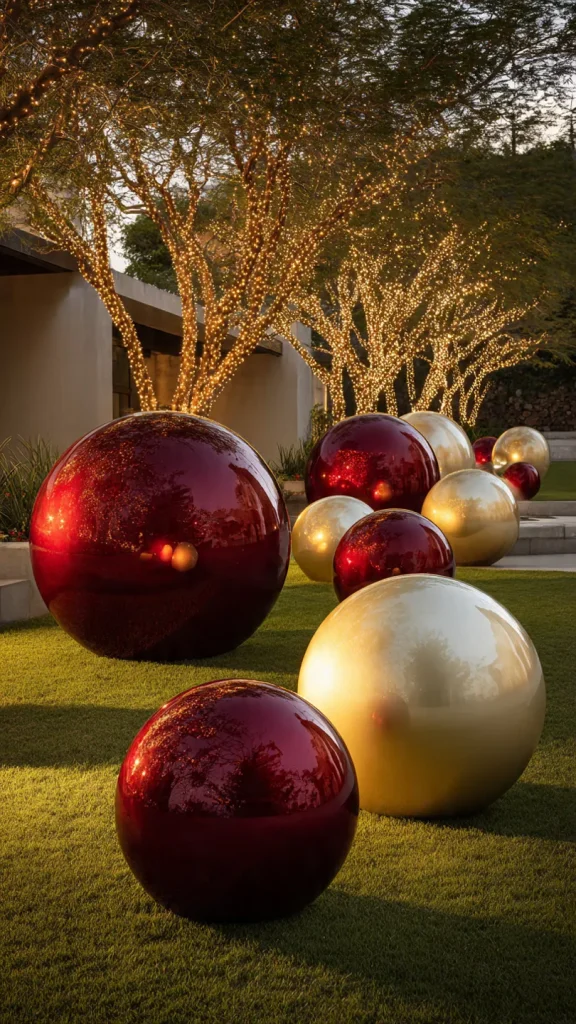 13 Christmas Outdoor Decor Ideas: Expert Guide to Transform Your Home Exterior 9 Lighted Ornament Clusters on Trees