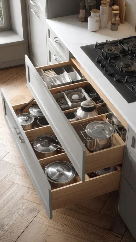 Top 18 Kitchen Remodel Ideas (Modern & Budget-Friendly) 10 Deep Pull-Out Drawers
