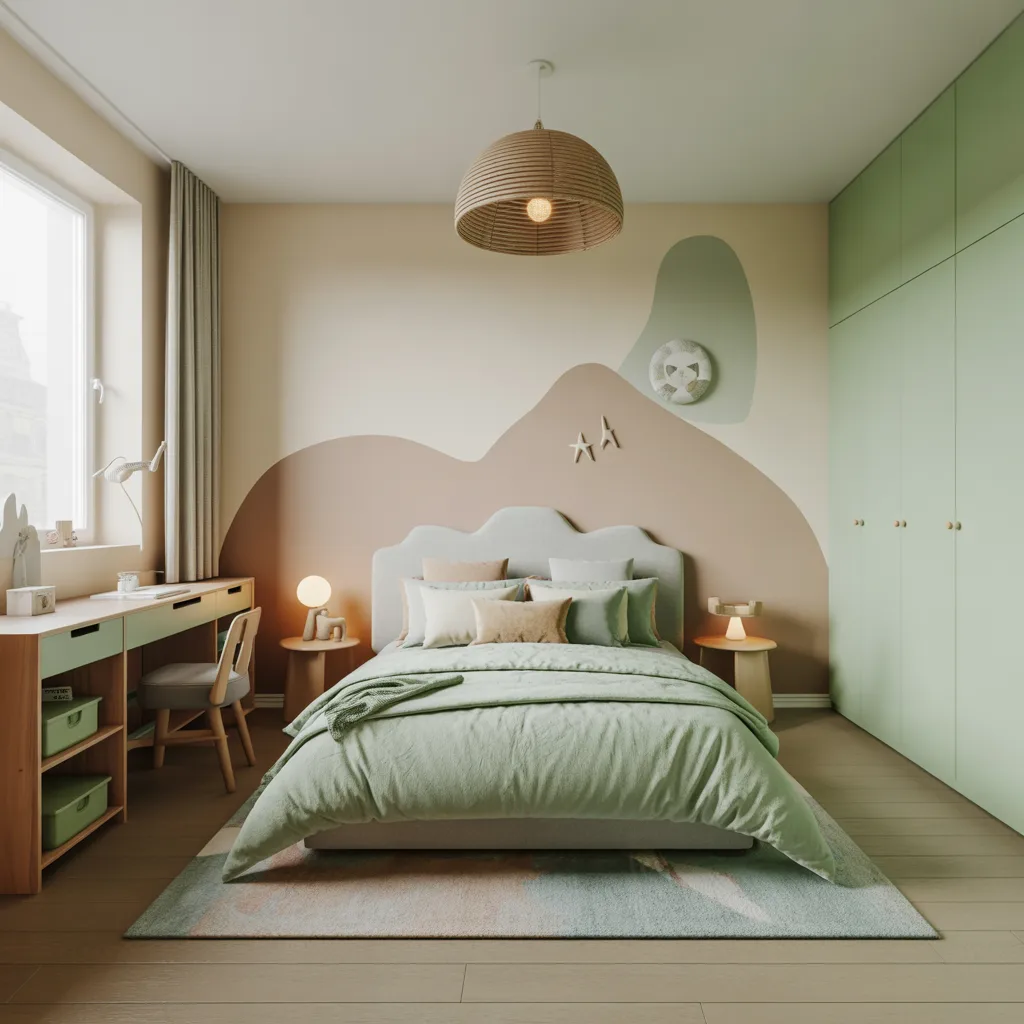 15 Kids Bedroom Ideas: to Make Their Room Creative, Cozy, and Fun 9 9. Stylish and Comfortable Bedding