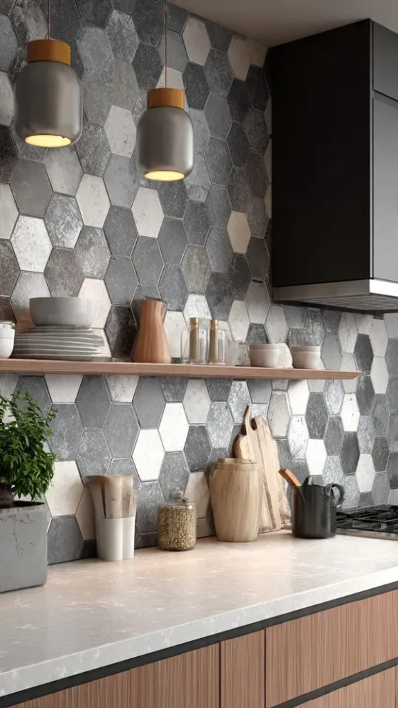 Top 10 Kitchen Backsplash Ideas for a Stylish and Modern Makeover 10 9. Geometric Pattern Backsplash – Perfect for Contemporary Homes