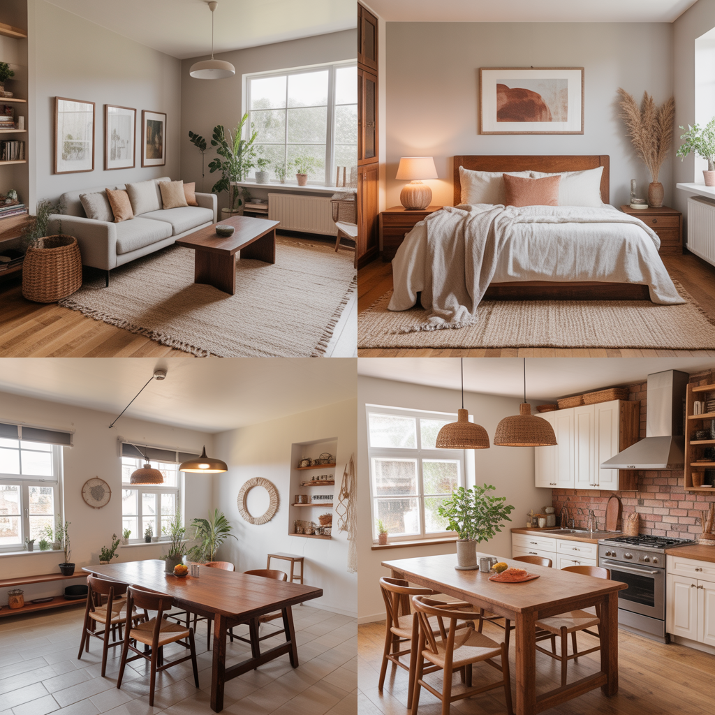 Welcome to Decorillo – Your Ultimate Source for Home Decor Ideas 1 Collage of modern American home interiors showcasing cozy and stylish spaces for inspiration