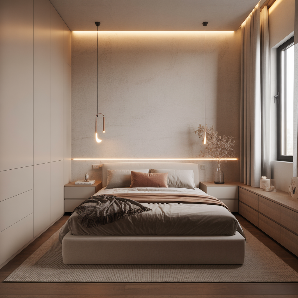 Bedroom Ideas for Small Rooms Cozy: Expert Tips to Create a Warm, Stylish Space 3 Cozy small modern bedroom with warm lighting and minimalist decor