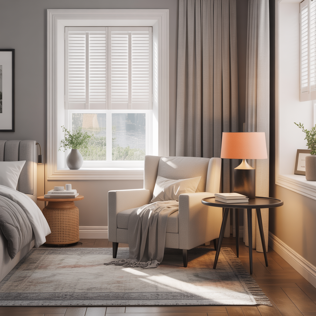 15 Guest Bedroom Ideas: Create a Comfortable and Stylish Space for Your Visitors 5 Guest bedroom reading nook with comfortable armchair, lamp, and books