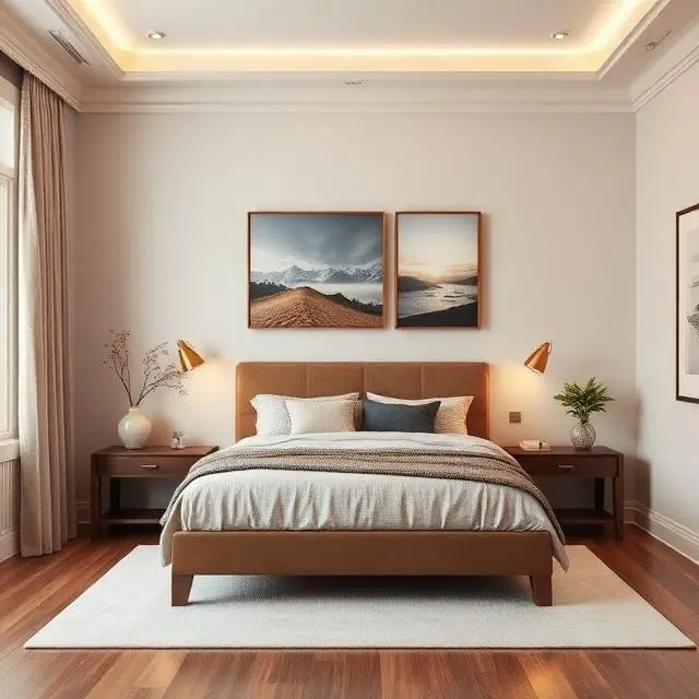 15 Guest Bedroom Ideas: Create a Comfortable and Stylish Space for Your Visitors 13 Guest bedroom with tasteful artwork and wall decor enhancing the interior design