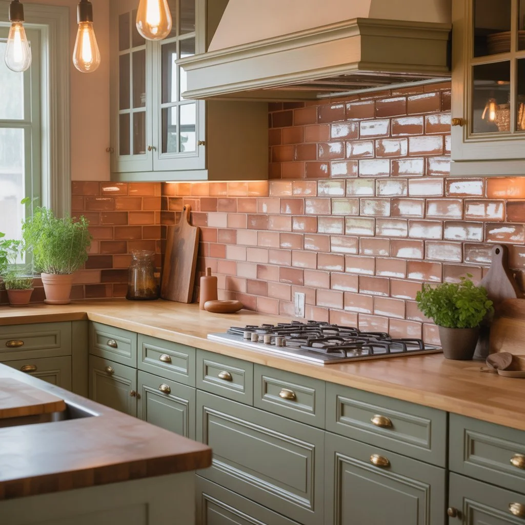 12 Warm Neutral Kitchen Ideas: To Create a Cozy, Timeless Space 8 Kitchen with beige terracotta backsplash