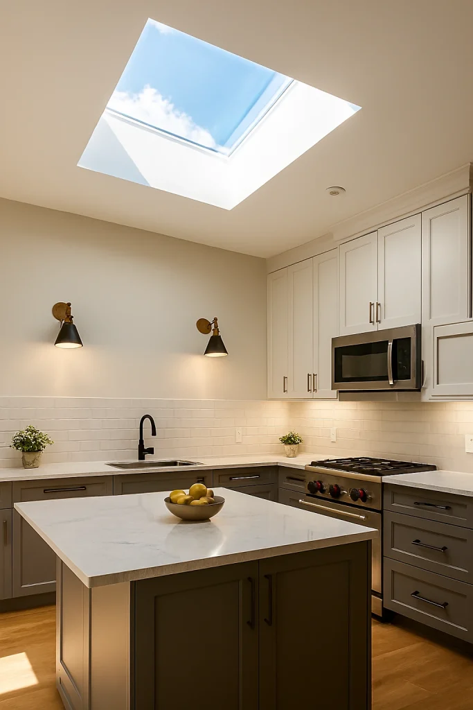 20 Kitchen Lighting Ideas: Brighten Your Space with Style and Function 16 Kitchen with statement wall sconces providing accent lighting and style