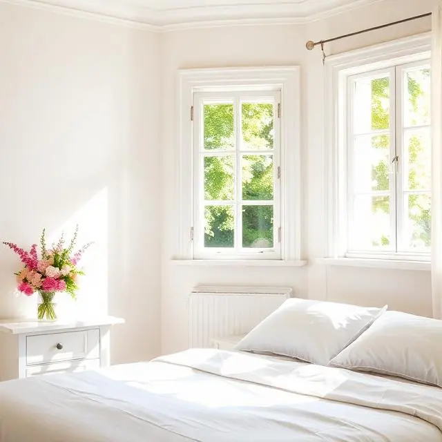 15 Guest Bedroom Ideas: Create a Comfortable and Stylish Space for Your Visitors 16 Bright and fresh guest bedroom with crisp bedding, flowers, and sunlight