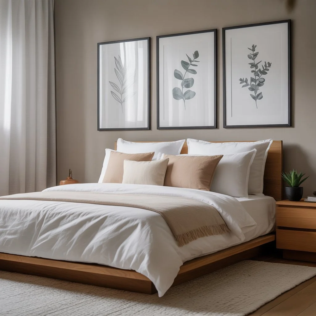 Bedroom Ideas for Small Rooms Cozy: Expert Tips to Create a Warm, Stylish Space 11 Modern small bedroom with minimalist wall art and balanced decor