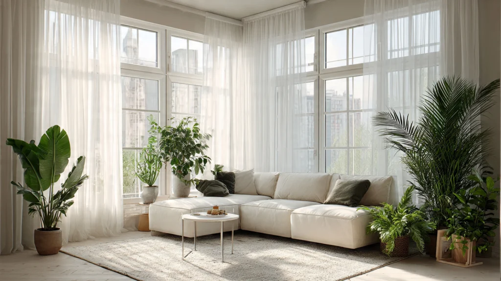 12 Curtains Living Room Ideas for a Stylish, Modern & Elegant Space 2 Sheer Curtains for a Light & Airy Living Room