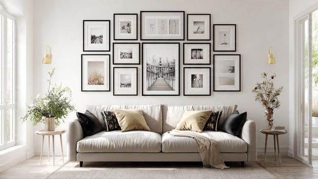 12 Gallery Wall Ideas to Elevate Your Home Décor Instantly 2 Classic Symmetrical Gallery Wall Idea
