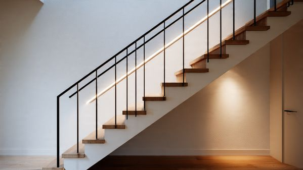 15 Stair Railing Ideas: Stylish, Modern & Creative Designs for Your Home 2 Modern Minimalist Stair Railing Idea