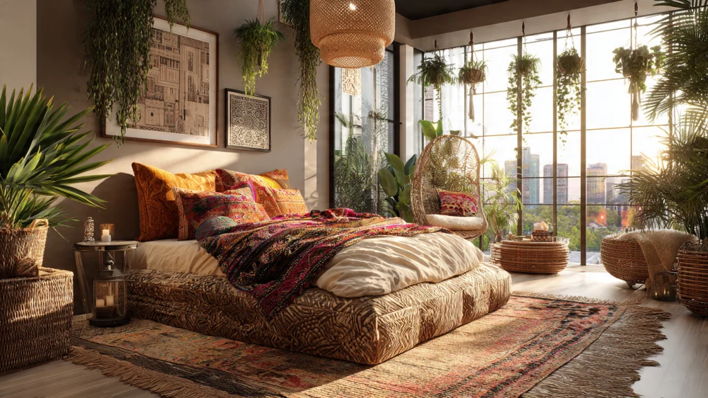 10 Boho Bedroom Ideas: Stunning Decor, Colors, and Design Inspiration 2 Natural Textures and Materials