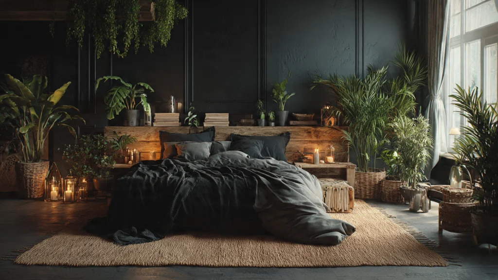 10 Romantic Moody Bedroom Ideas for a Cozy & Intimate Space 11 Dark Floral or Patterned Wallpaper Accent Wall
