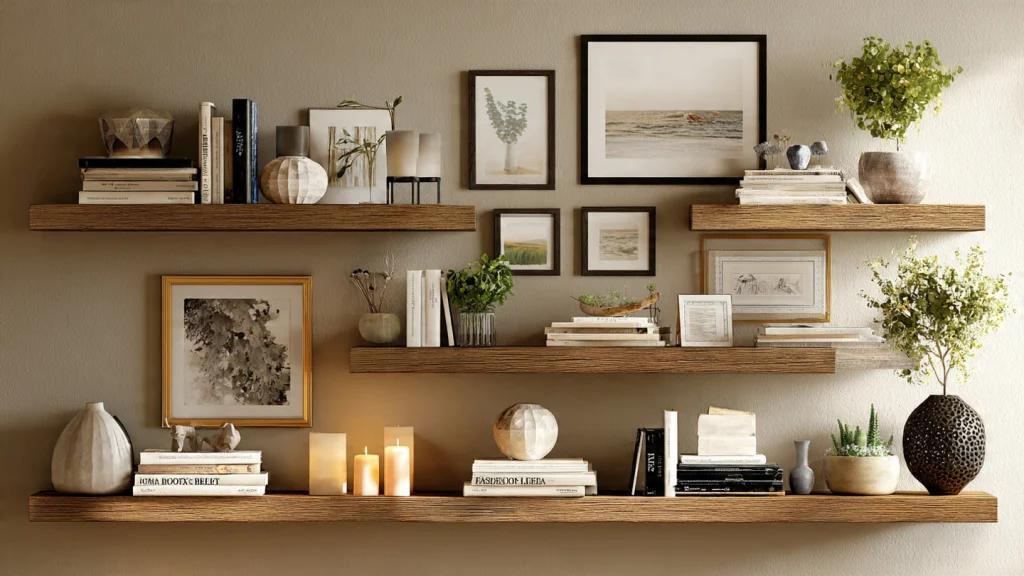 11 Top Living Room Decor Ideas to Transform Your Space (Modern, Stylish & Practical) 11 Floating Shelves & Décor Displays
