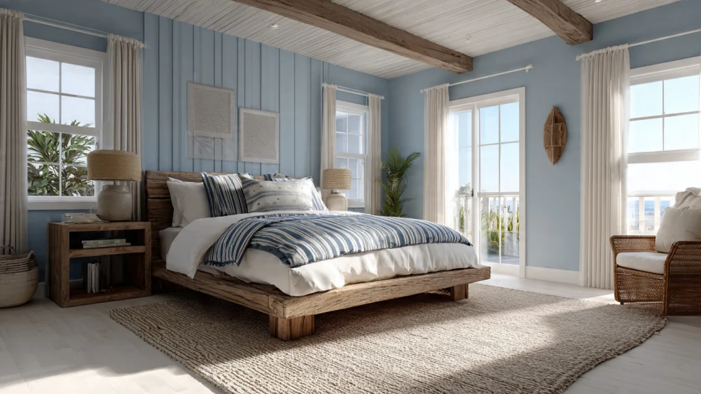 13 Coastal Bedrooms: Timeless Ideas for a Calm, Beach-Inspired Retreat 11 Coastal Bedroom with Subtle Nautical Touches