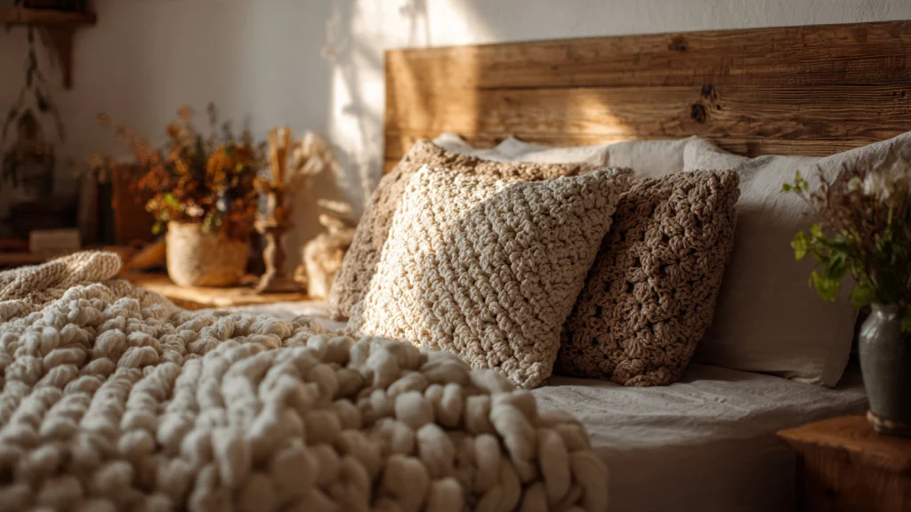 20 Cottagecore Bedroom Ideas to Create a Cozy, Romantic, and Timeless Space 11 Handmade and Crochet Décor