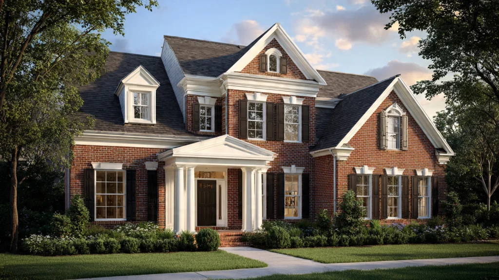 15 Colonial House Exterior Ideas That Define Timeless Elegance 12 Colonial House Exterior with Gable Roof